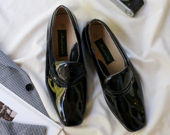 BALLY Patent Leather Loafers, 80s Genuine Leather Black  display picture 2