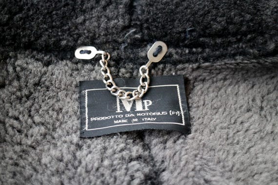 Vintage Italian Shearling Aviator Jacket | Patchw… - image 17