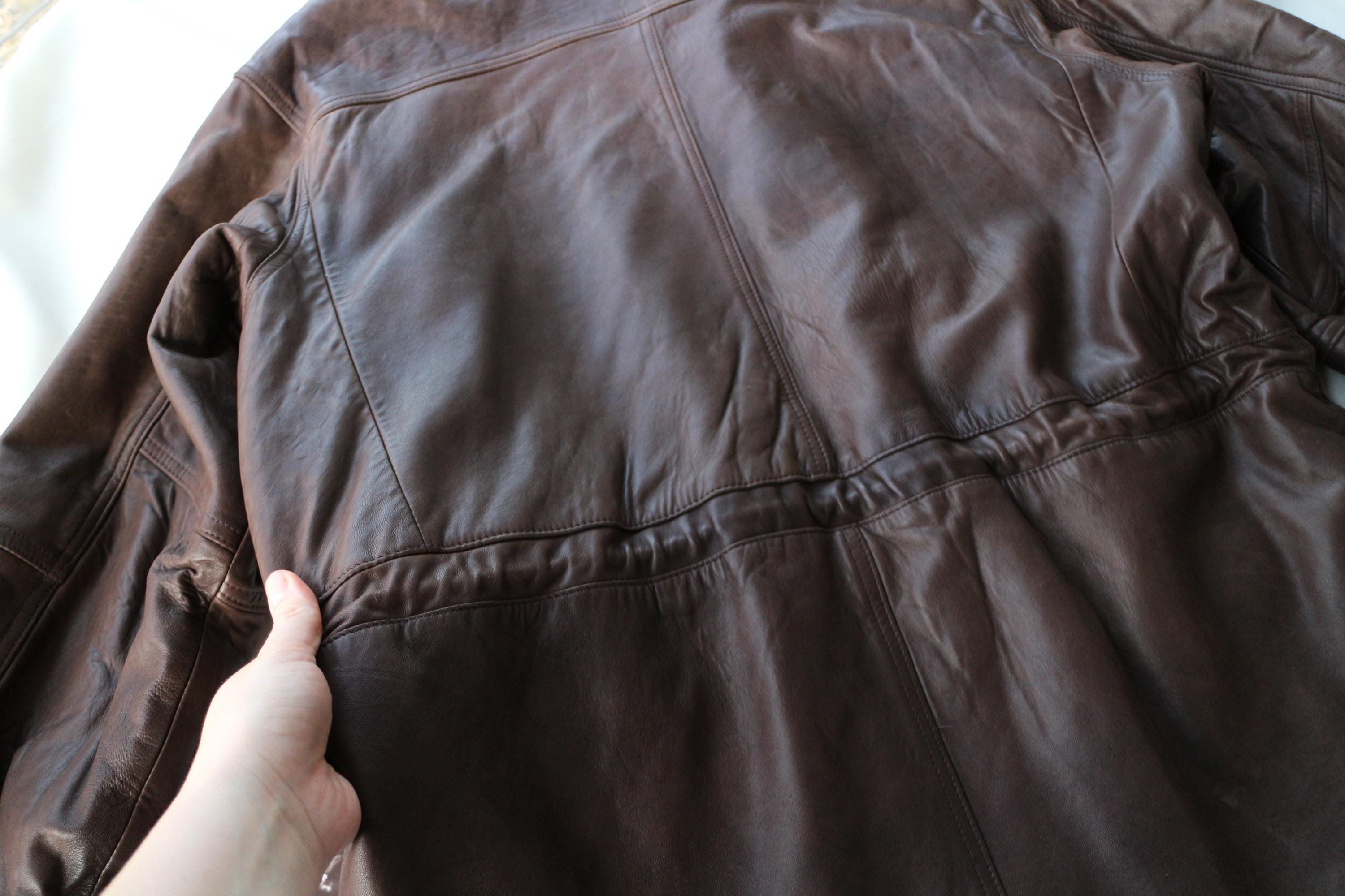 Leather Jacket Men's Vintage Ermenegildo Zegna Soft Brownclassic