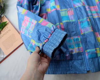 Vintage Windbreaker 80s London Fog: Madras Plaid Bomber Jacket - Etsy