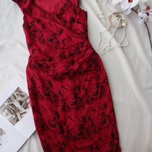 lk bennett red silk dress L.K.Bennett Mathilde Silk Tea Dress, Red