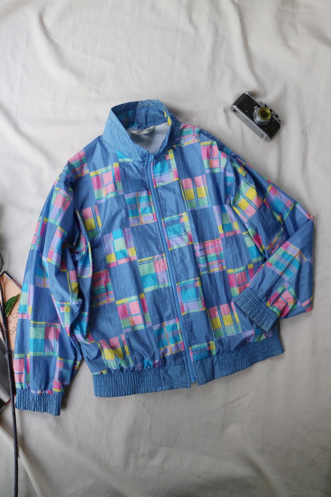 Vintage Windbreaker 80s London Fog: Madras Plaid Bomber Jacket - Etsy