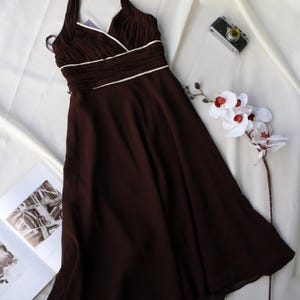 dark chocolate brown dress Liv Long Sleeve Slinky Dress in Dark Chocolate XL main image 1