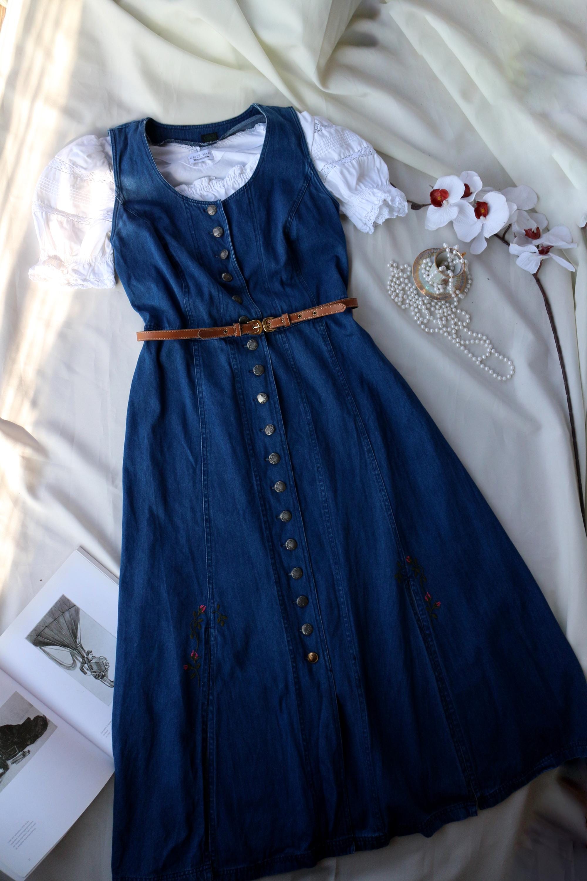 zoco denim dress molly button // *zoco exclusive* xxxlarge smocked back panel cf-size-13 Color:24FS1367 NWT Gap 1969 western