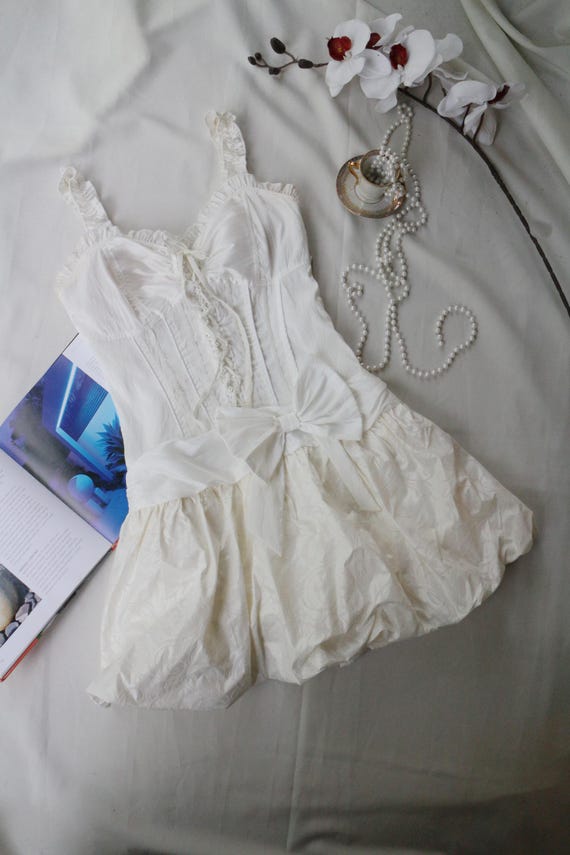 white cottagecore mini dress Floral Summer Cottagecore Mini Dress