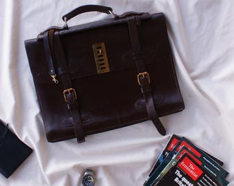 WW1 Era US Army Medical Department Bedding Case - Leather