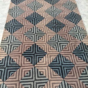 High Quality Hand Knotted Tufted brown and grey or tan Rugs 9X12 10X13 10X14 feet Antique Rug for Living Room, office, Bedroom, Kids