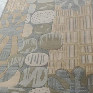 High Quality Hand Knotted Tufted light brown and grey or tan Rugs 9X12 10X13 10X14 feet Antique Rug for Living Room, office, Bedroom, Kids