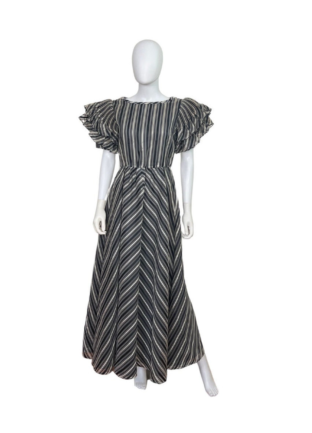 Brescia White And Stripes Ruffle Dress main image 0
