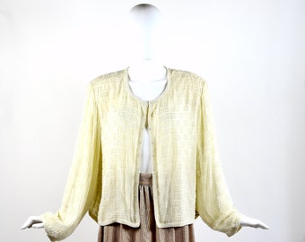 cream sequin jacket