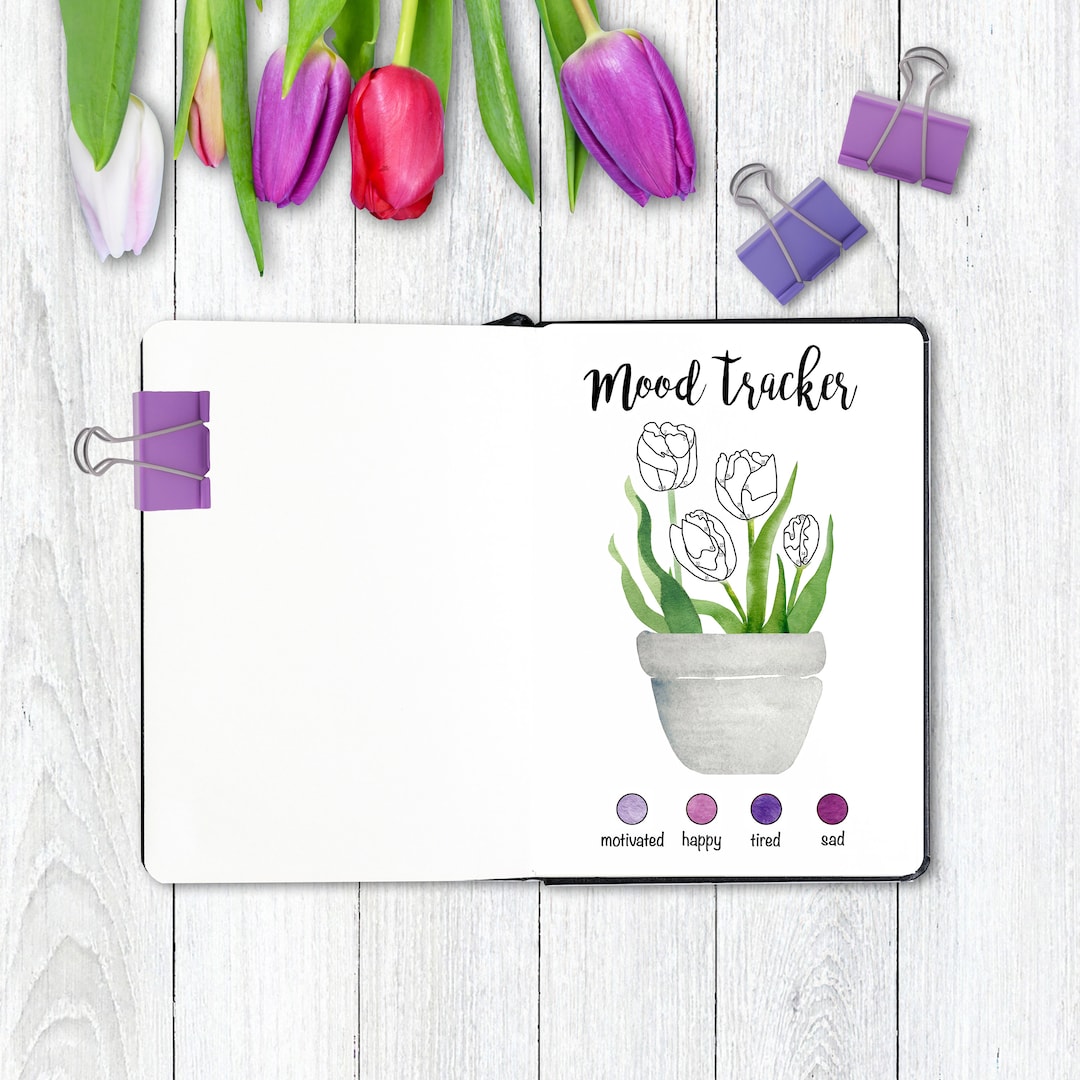 Mood Tracker Tulip Mood Tracker Floral Mood Tracker Flower Mood Tracker