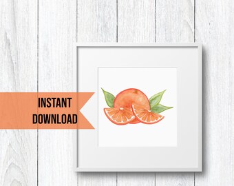 Wall Art Orange Printable Wall Art Citrus Fruit Printable Wall Art Kitchen Printable Wall Art Cottagecore Printable Wall Art Farmhouse