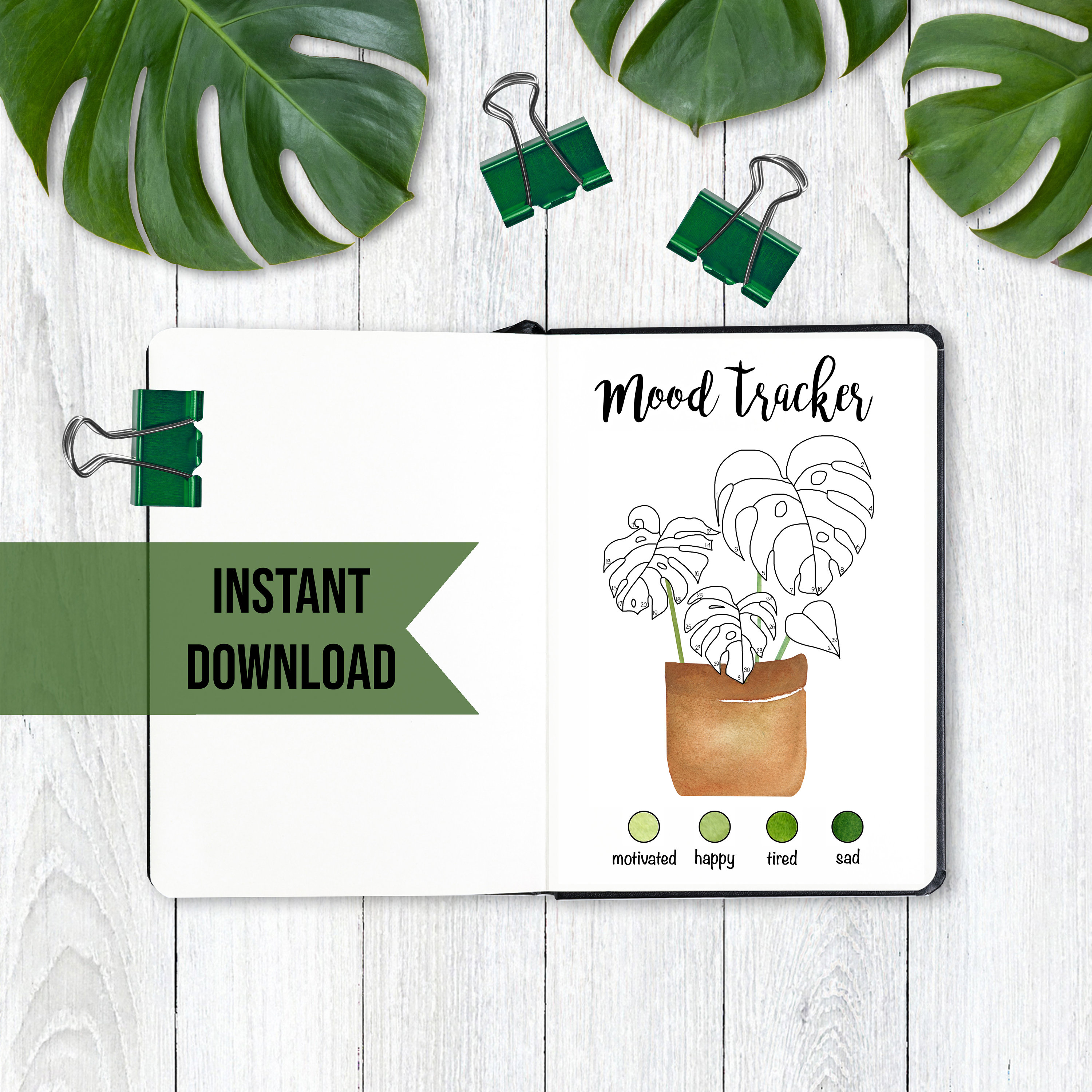 Mood Tracker Monstera Plant Mood Tracker Printable Mood Tracker Monstera  Plant Mood Tracker Digital Planner Mood Tracker Monstera Plant PNG - Etsy