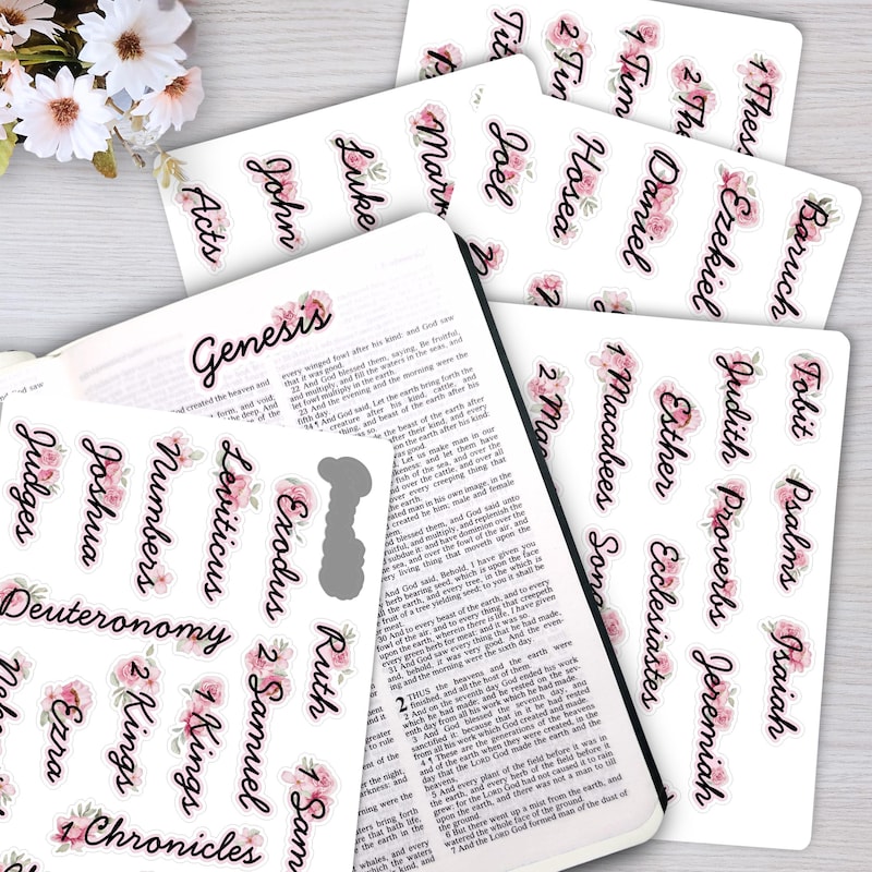 Tittle Header Sticker Catholic Bible Titles - Etsy