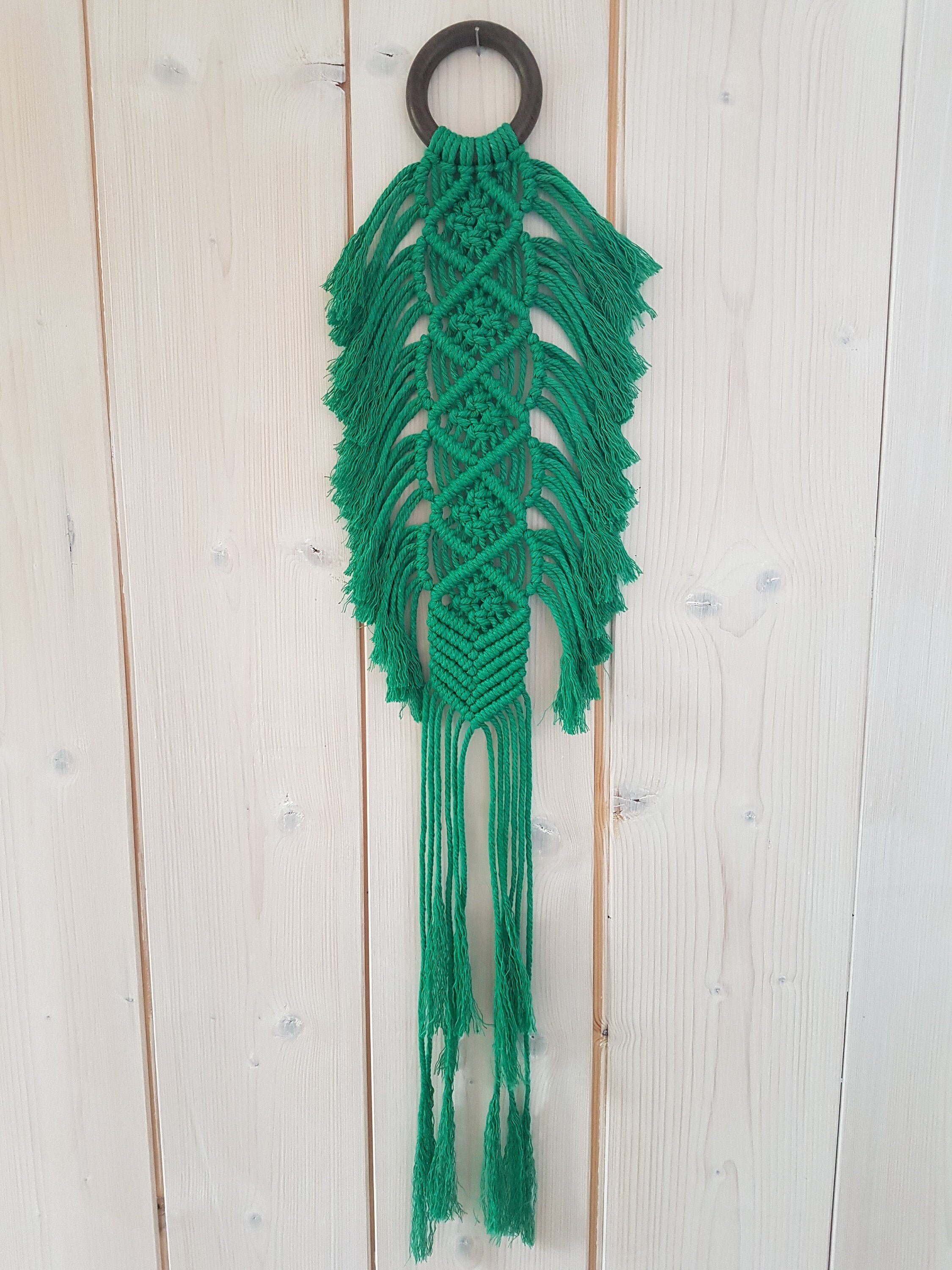 Macramé Vert, Décoration Murale