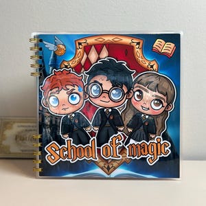 Paper doll house, school of magic hook and loop album.