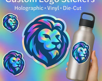Benutzerdefinierte Aufkleber, wasserdichte holografische Vinylaufkleber, präzise geschnitten für jede Form, ideal für Unternehmen, Kreative und Aufkleberbegeisterte