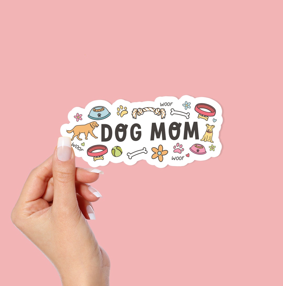 Dog Mom Stickers, Graphic, Fur Lover Sticker, Fur Mama, Puppy Mom ...
