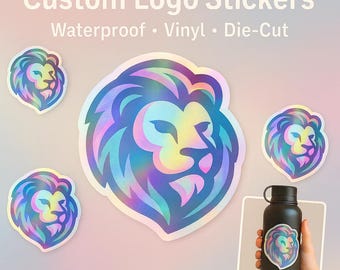 Benutzerdefinierte Aufkleber, wasserdichte holografische Vinylaufkleber, präzise geschnitten für jede Form, ideal für Unternehmen, Kreative und Aufkleberbegeisterte