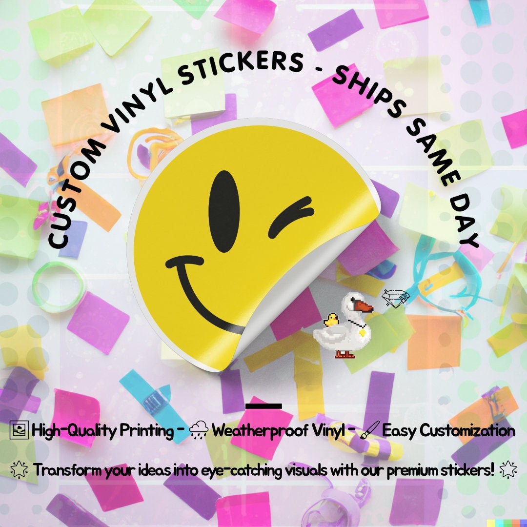 Custom Vinyl Stickers – Die Cut Logo Stickers, Waterproof & Dishwasher ...