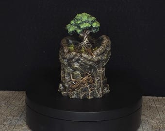 Pacchetto di miniature dipinte — Formazioni rocciose di antiche foreste e mani di pietra / Terreno D&D Druidic Woodland Scatter / Set da 6 pezzi
