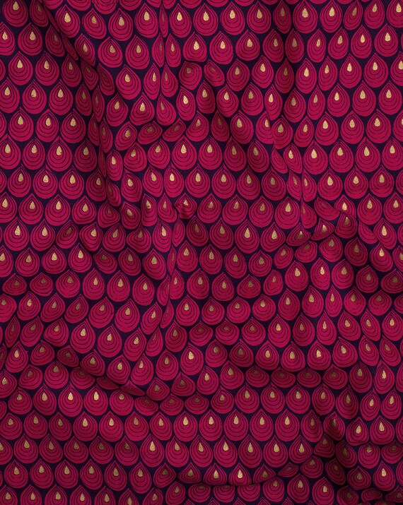 Designer Cotton Fabric Abstract Print Cotton Fabric Craft Material By The Metre