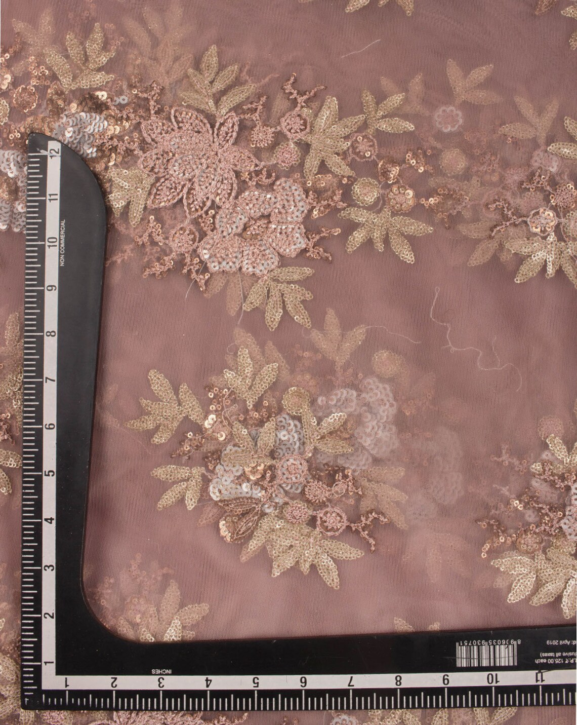 Floral Embroidered Sequins Work Net Fabric Indian Fabric Etsy