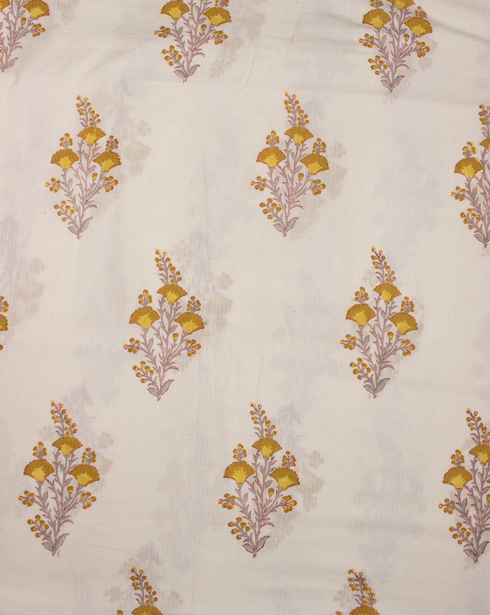 Floral Hand Block Kantha Cotton Fabric Fabric by Yard Etsy