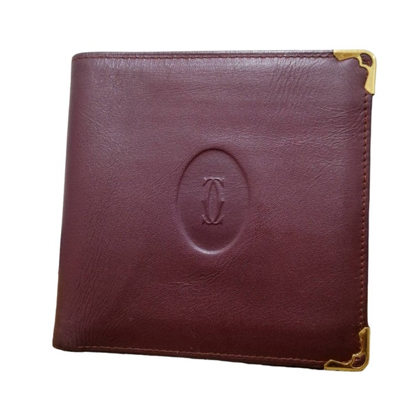 Vtg CARTIER leather purse wallet