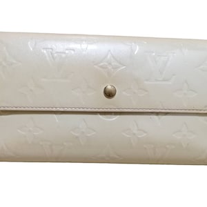Louis Vuittons Lack Authentisches Monogramm Lange Geldbörse Brieftasche