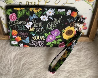 Sunshine Wristlet, Wallet, Cosmetic Bag, Clutch, Makeup Pouch