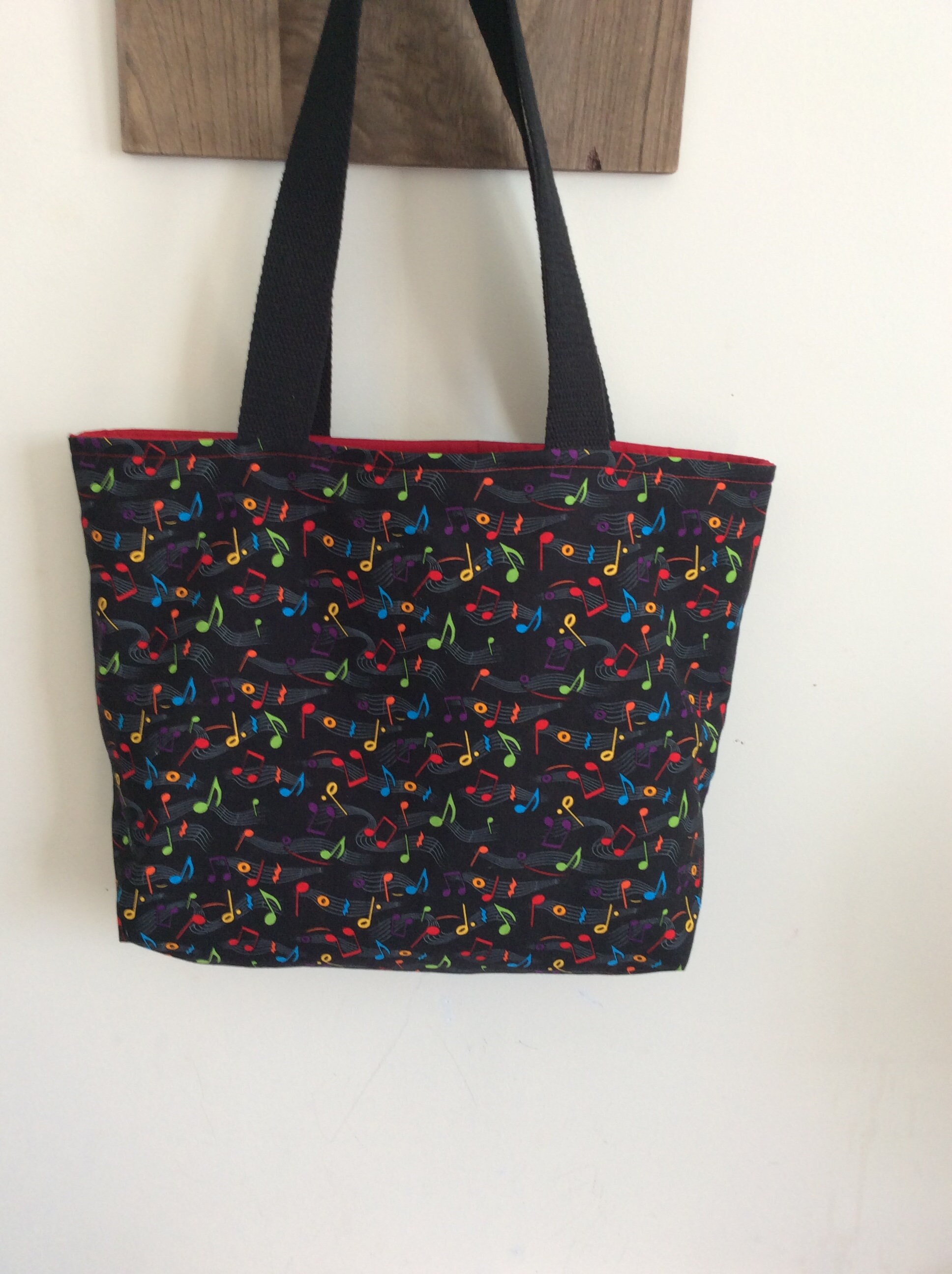 Reusable Grocery Bag With Music Notes Print - 15x14 Inches, Eco-Friendly Tote For Shopping & Daily Use - View #8