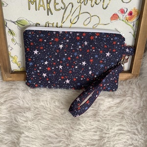Pulsera patriótica, bolsa de maquillaje, cartera, bolsa cosmética, bolso, embrague