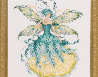 Worldwide Free Shipping Mirabilia Nora Corbett Cross Stitch Chart MD159 March Aquamarine Fairy