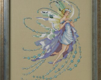Worldwide Free Shipping Mirabilia Nora Corbett Cross Stitch Chart MD162 December Blue Topaz