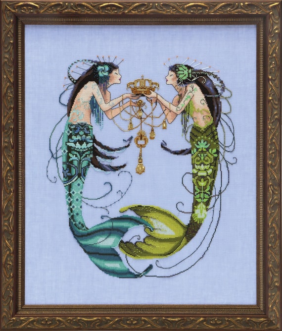 10/% Off Nora Corbett//Mirabilia Counted X-stitch Chart-Mermaids of the Deep Blue