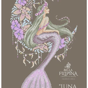 Worldwide Free Shipping Bella Filipina Cross Stitch Luna Mystica  Chart + Beads + Kreiniks+linen