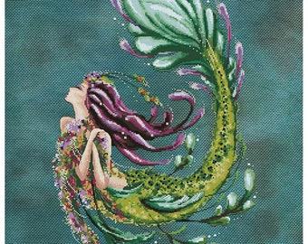 Worldwide Free Shipping Bella Filipina Cross Stitch  Enchantress of The Abyss Chart or Semi kit