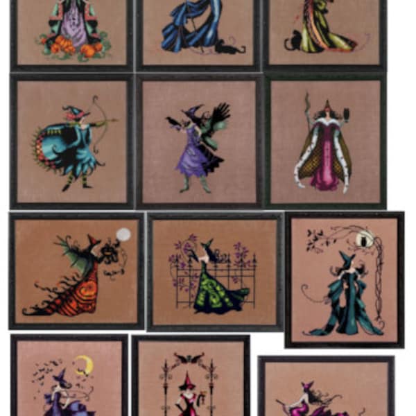 Worldwide Free Shipping Nora Corbett Cross Stitch Charts Bewitching Pixies 12 charts all