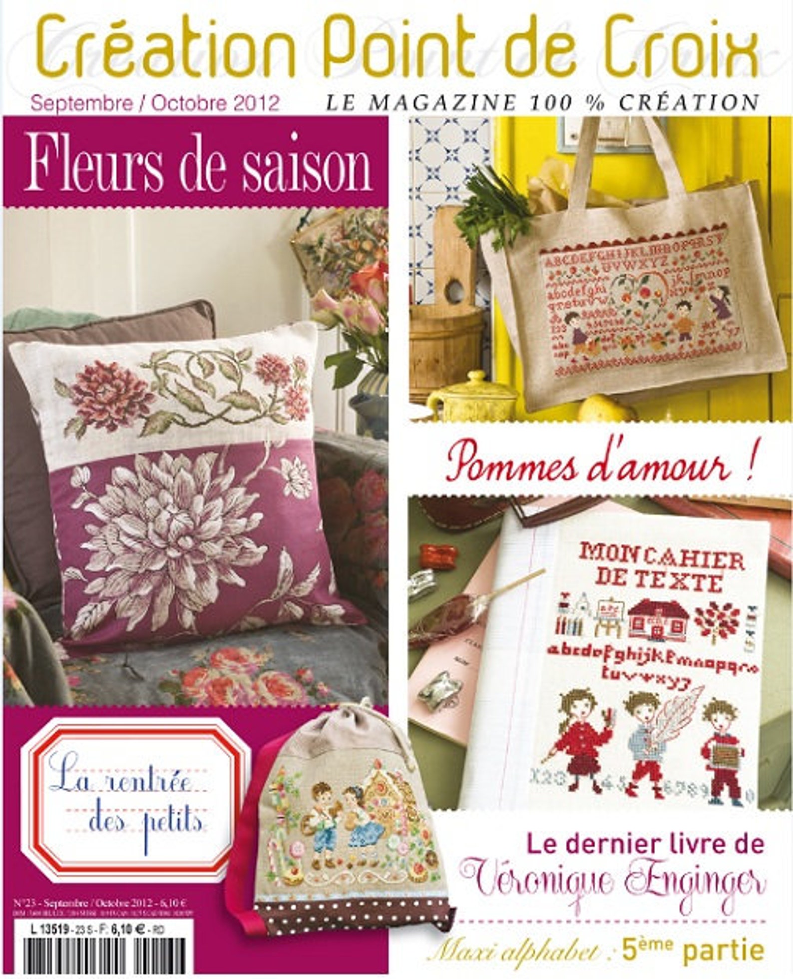 Kit Point De Croix Compté "Up, Up, And Away" - Modèle Montgolfières, Inclus Toile Aida Et Fils