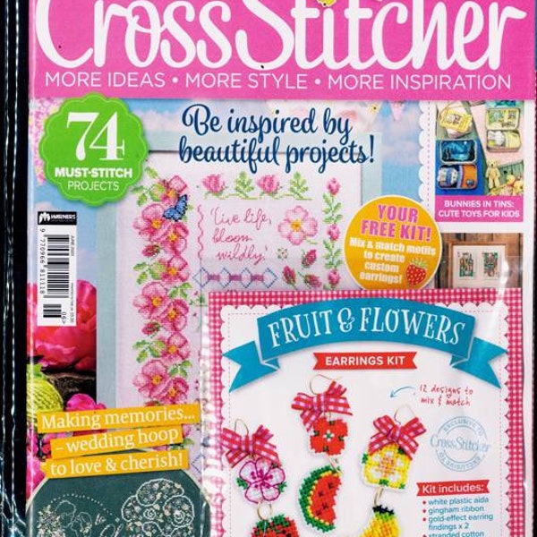 Worldwide Free Shipping English Cross Stitch Magazine Cross Stitcher Issue 396 June 2023