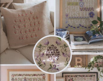 French Cross Stitch Mook 15 Abécédaires Fleuris Au Point De Croix