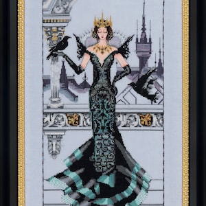 Worldwide Free Shipping Mirabilia Nora Corbett Cross Stitch Chart MD139 The Raven Queen