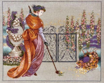 Worldwide Free Shipping Mirabilia Nora Corbett Cross Stitch Chart MD9 MY LADY'S GARDEN