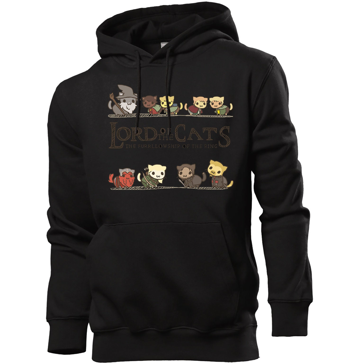 Lord of the rings hoodie lotr cats sweatshirt pullover hoodie | Etsy