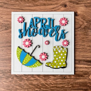 Table Top Add On Sign - April Showers