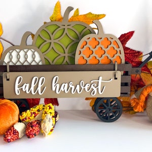Interchangeable Wagon Shelf Sitter -Fall Harvest