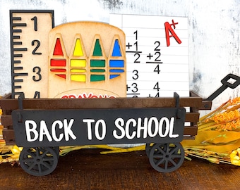 Interchangeable Wagon/Crate Shelf Sitter - Back to School