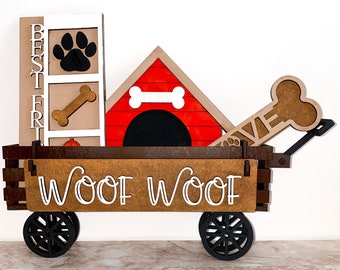 Interchangeable Wagon/ Crate Shelf Sitter - Doggy