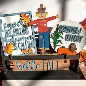 Interchangeable Wagon Shelf Sitter - Hello Fall